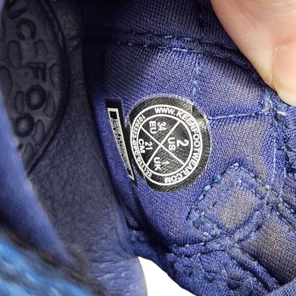 KEEN SEACAMP BLUE YELLOW WATER SANDALS SHOES BIG KIDS BOYS SZ 2 OUTDOOR SLIP ON - Picture 7 of 8